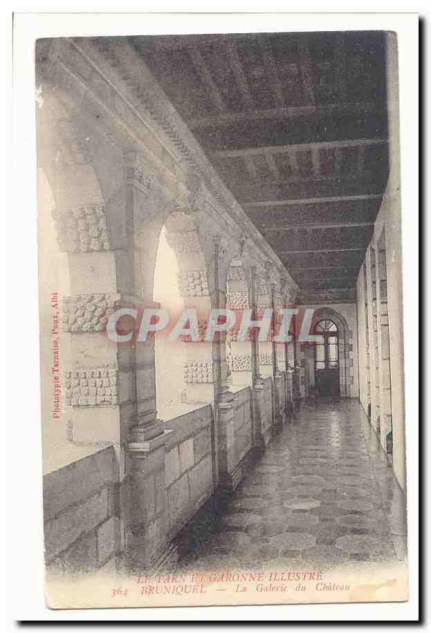 Bruniquel CPA La galerie du chateau