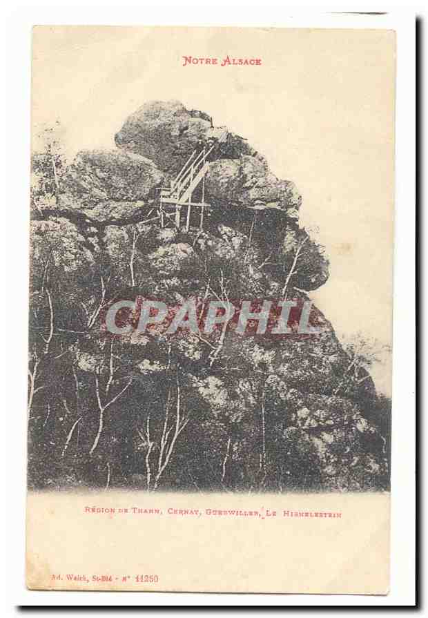 Le Hihselestein — Région de Thann, Cernay, Guebwiller — Ad. Weick, N° 11260