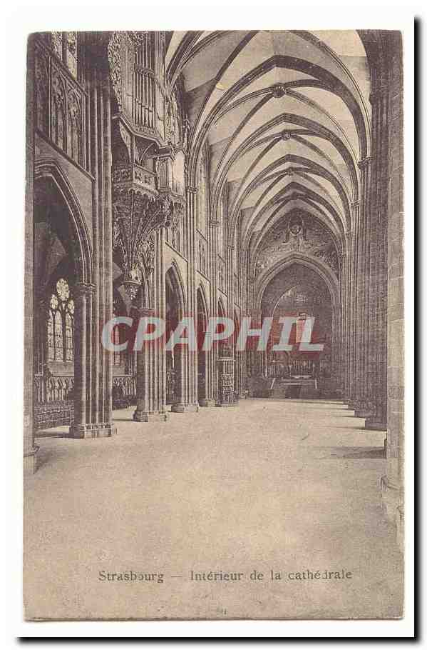 Strasbourg CPA Interieur de la cathedrale