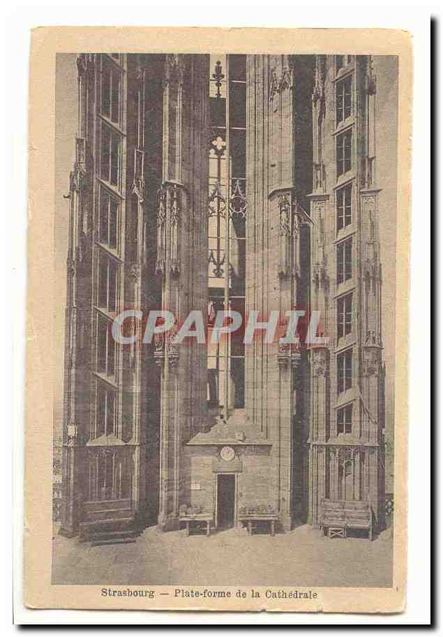 Strasbourg CPA Plate forme de la cathedrale