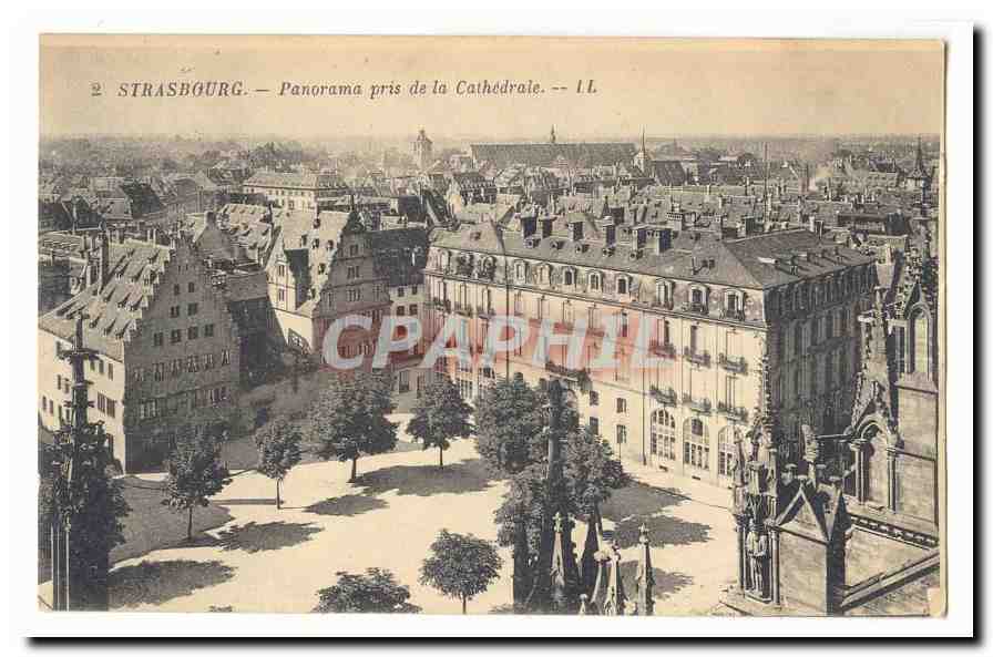 Strasbourg CPA Panorama pris de la cathedrale