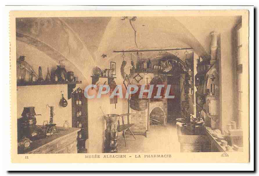CPA Musee alsacien La pharmacie