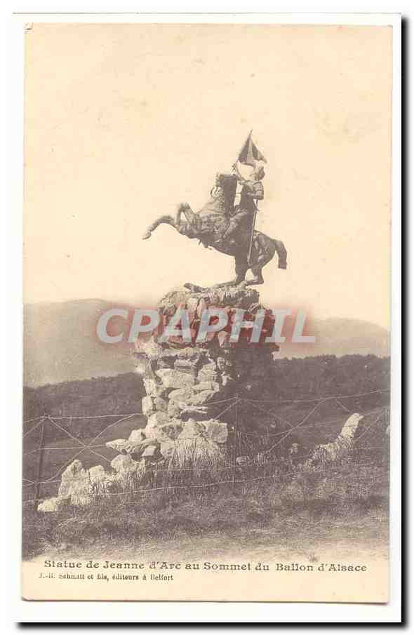 Statue de Jeanne d'Arc au Sommet du Ballon d'Aisace — J.-R. Schmitt et fils, éditeurs à Belfort