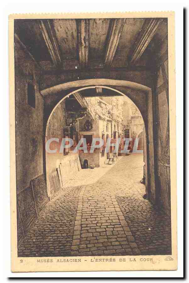 Strasbourg Musee alsacien CPA L'entree de la cour