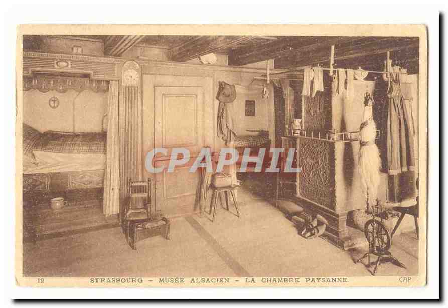Strasbourg CPA Musee alsacien La chambre paysanne