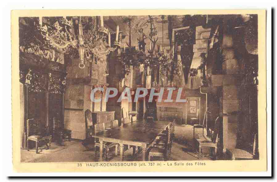 Haut-Koenigsbourg — La Salle des Fêtes — éditeur CPAPHIL, n° 33