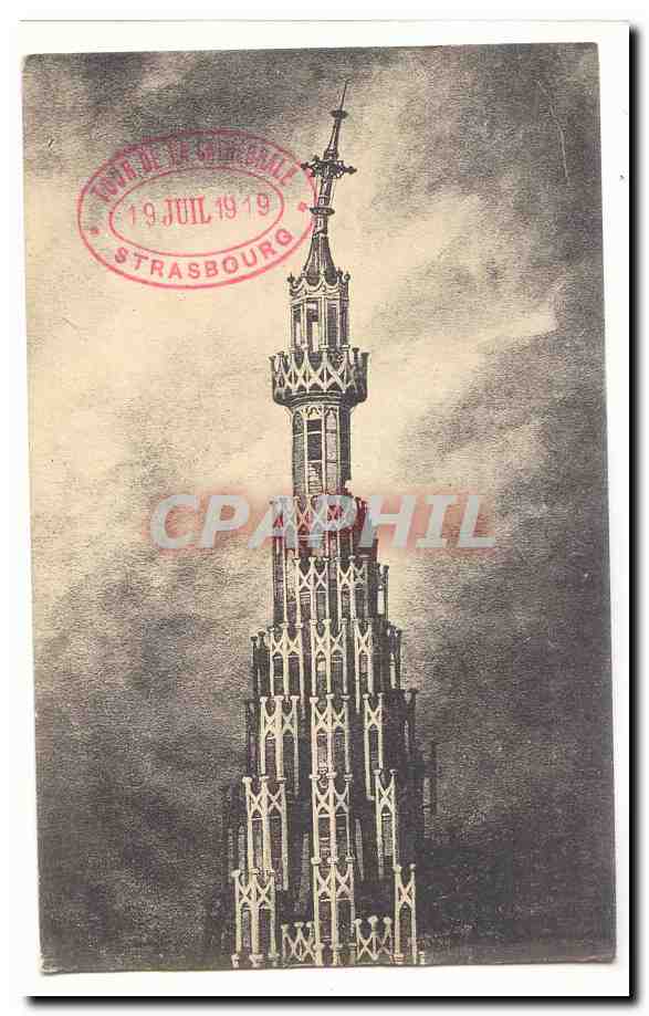 Strasbourg CPA Cathedrale la fleche en 1870