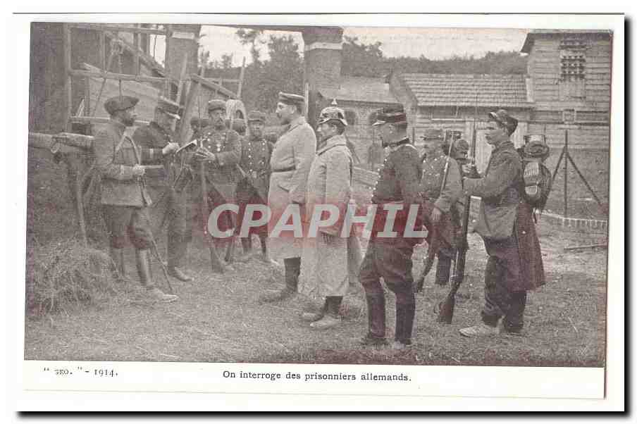 Interrogatoire de prisonniers allemands — 1914 — édition 'GRO.'