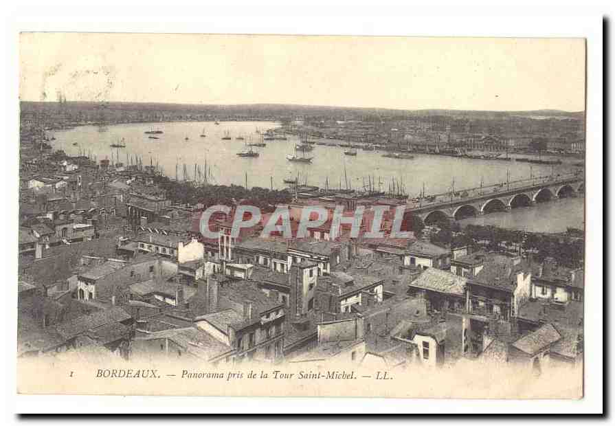 Bordeaux CPA Panorama pres de la Tour Saint Michel