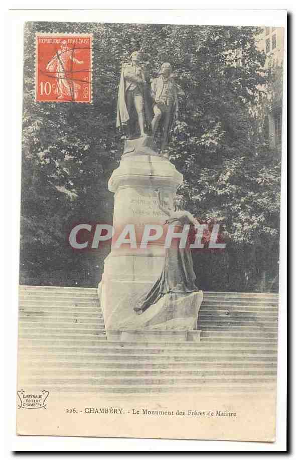 Chambery CPA Le monument des freres de Maistre