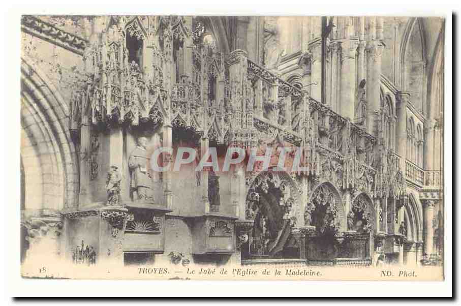 Troyes CPA Le jube de l'eglise de la Madeleine