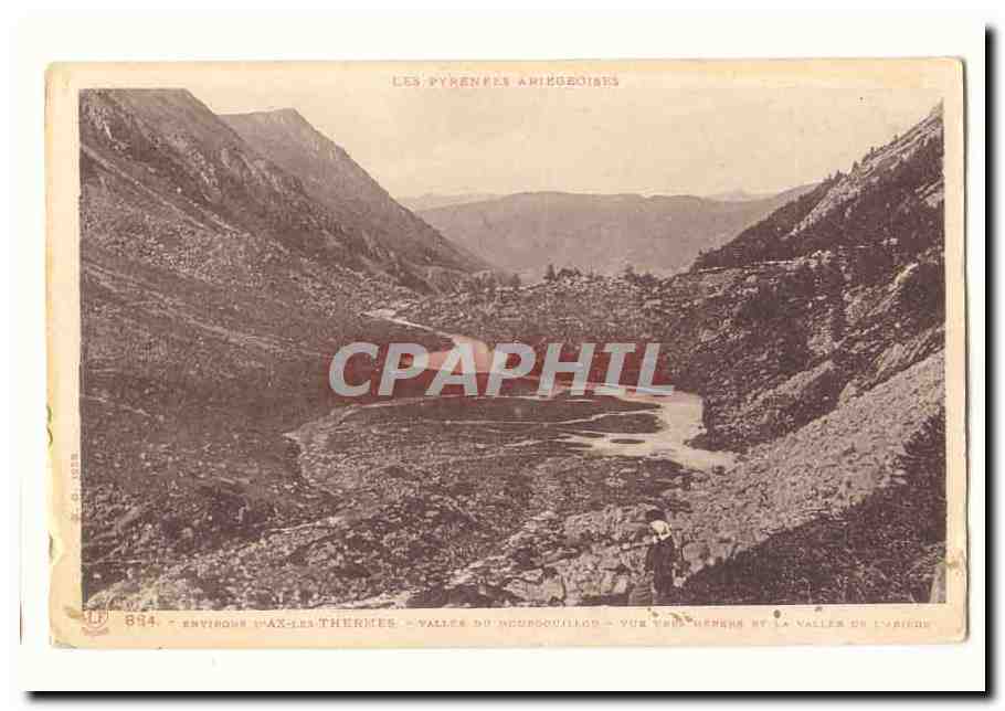Environs d'Ax les Thermes CPA Vallee du Mourgouillou Vue des MErens et la vallee de l'Ariege