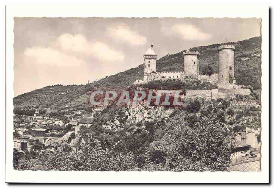 Foix CPA Le chateau vu Facade ouest (monument historique)