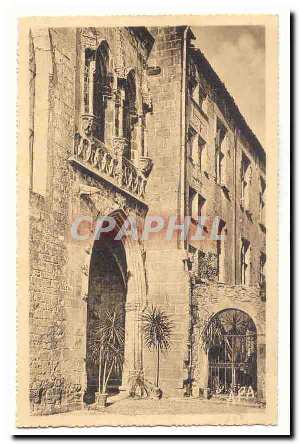 Mirepoix CPA Le porche et la porte d'entree de la cathedrale 15eme et l'eveche