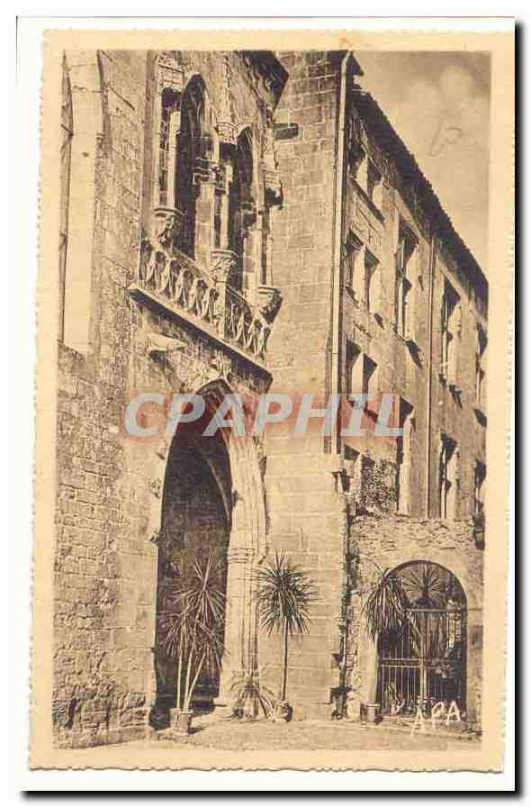 Mirepoix CPA Le porche et la porte d'entree de la cathedrale 15eme et l'eveche