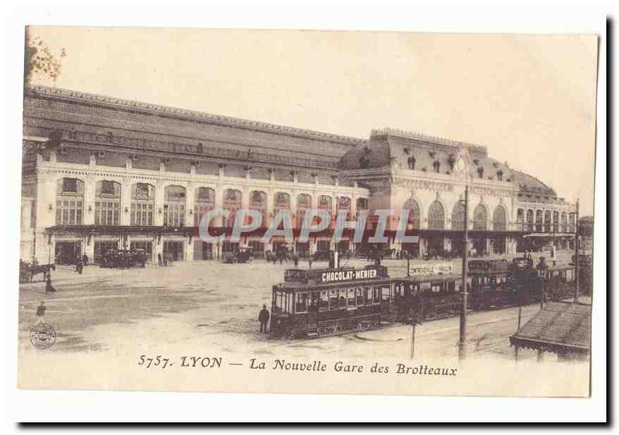 Lyon CPA La nouvelle gare des Brotteaux (train)
