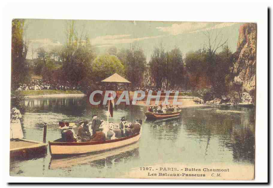 Paris CPA Buttes Chaumont Les bateaux passeurs