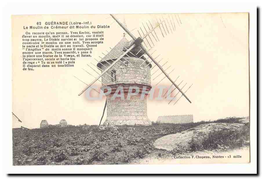 Guerande CPA Le moulin de cremeur dit moulin du diable (mill)