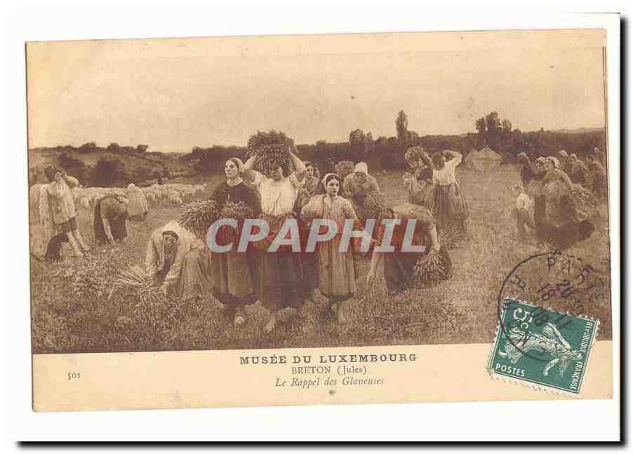 Musee du Luxembourg CPA Breton (Jules) Le rappel des glaneuses