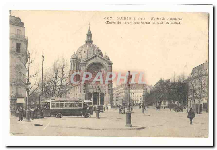 Paris CPA Eglise Saint Augustin Oeuvre de l'architecte Victor ballard 1805 1874