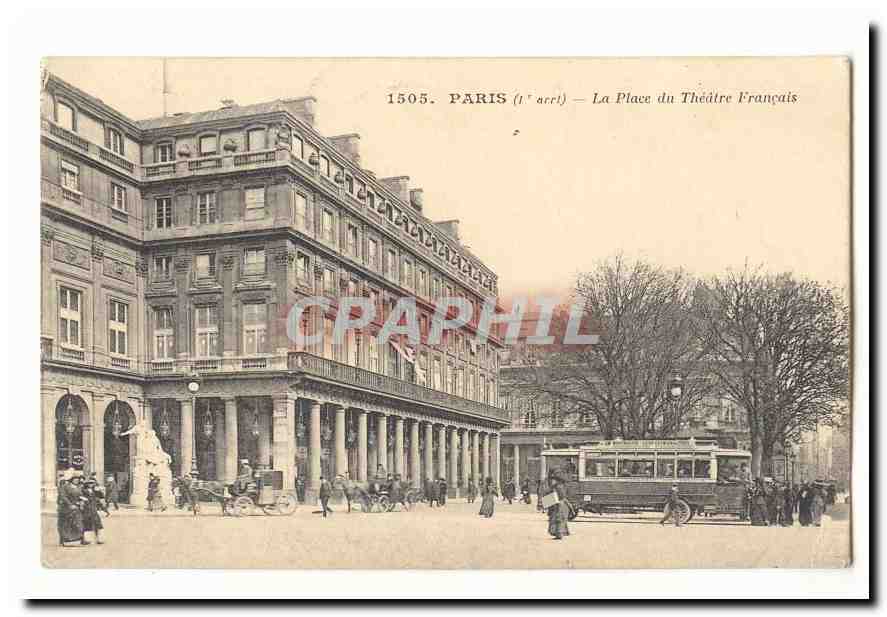 Paris (1er) CPA La place du Theatre Francais