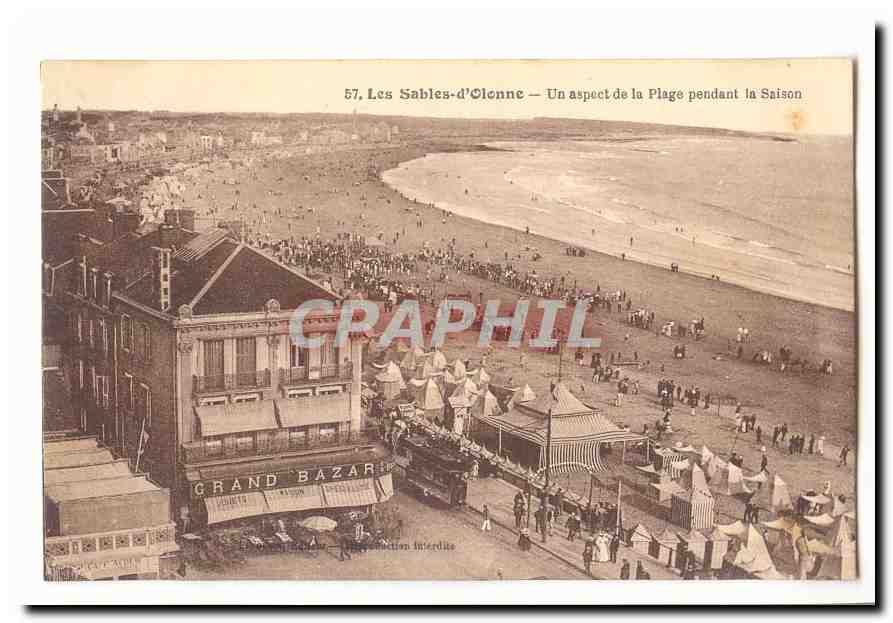 Les Sables-d'Olonne — Un aspect de la Plage pendant la Saison — Collection Interdite
