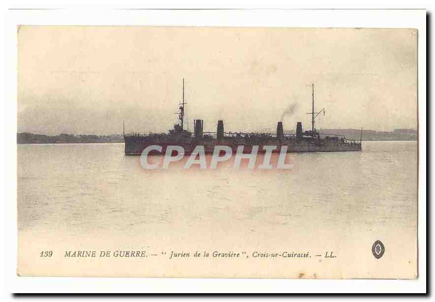 Marine de Guerre — "Jurien de la Gravière", Croiseur-Cuirassé — LL. — N° 139