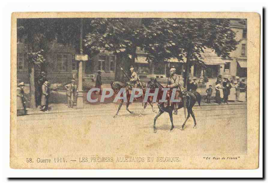 Les premiers Allemands en Belgique — Guerre 1914 — Éd. Pays de France, n° 58
