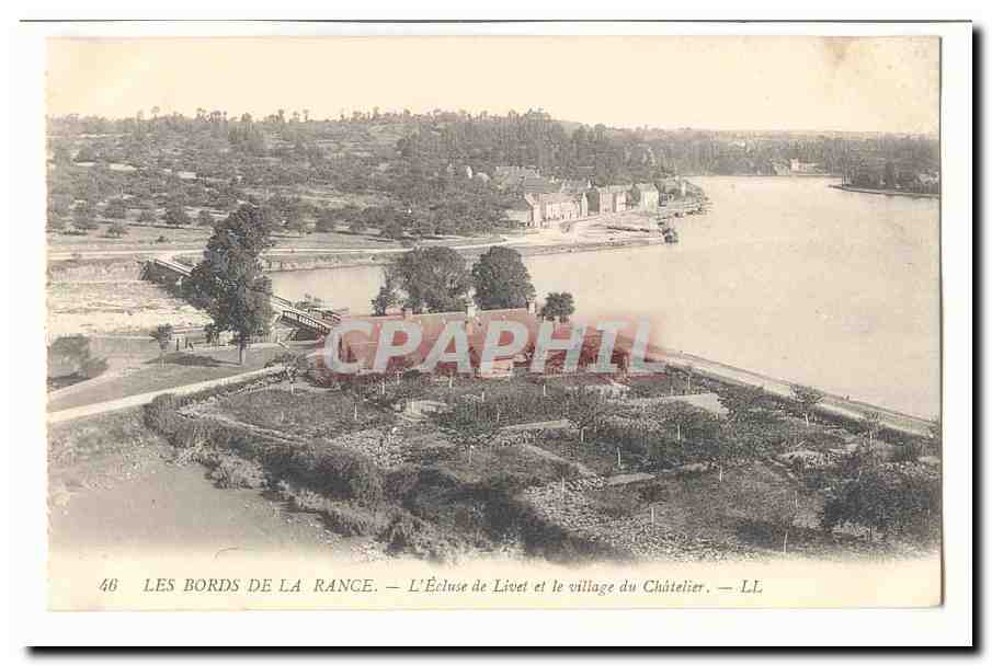 Les Bords de la Rance CPA L'ecluse de Livet et le village du Chatelier
