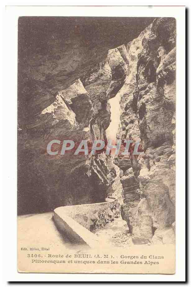Beuil CPA Route de Beuil Gorges du Cians Pittoresques et uniques dans les grandes alpes