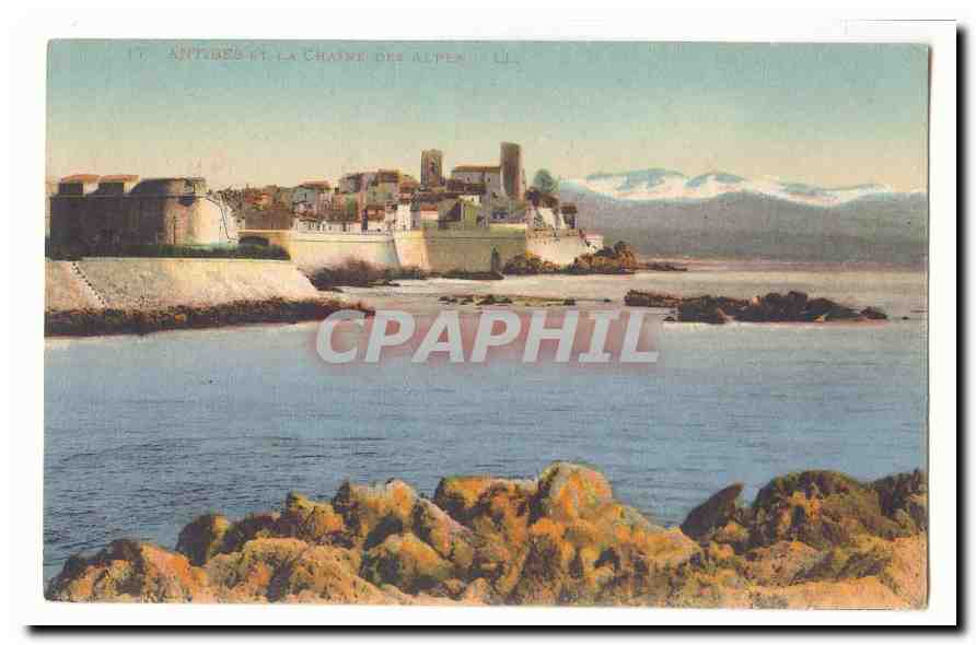 Antibes et la chaine des Alpes CPA
