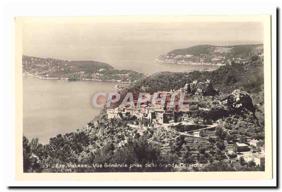 Eze CPA Vue generale prise de la Grande Corniche