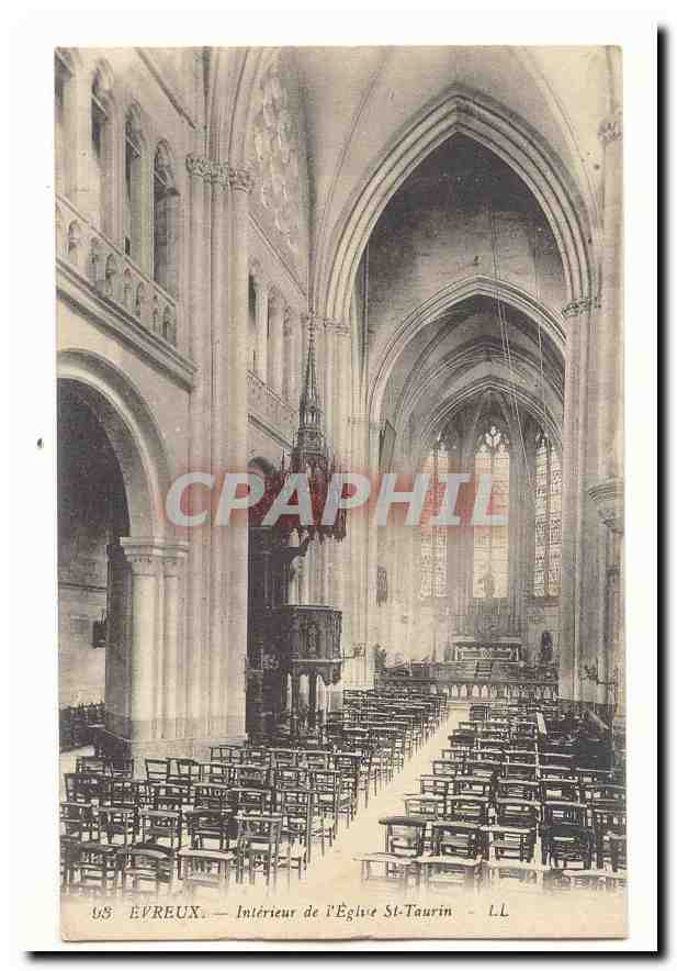 Evreux CPA Interieur de l'Eglise St Tourin