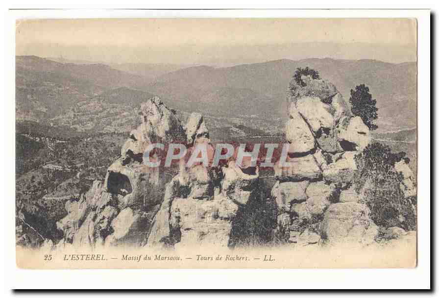 L'ESTEREL — Massif du Marsaou — Tours de Rochers — LL.