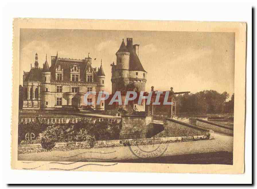 Chenonceau CPA Le chateau l'aile Thomas Bohier la Tour des MArques et le pont levis