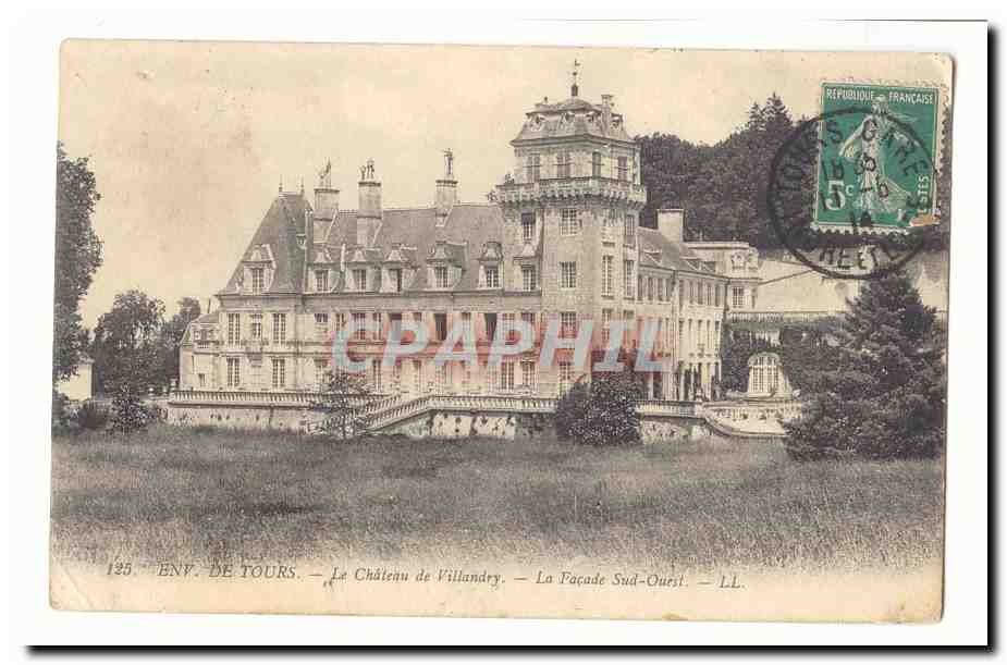 Environs de Tours CPA Le chateau de Villandry La facade Sud Ouest