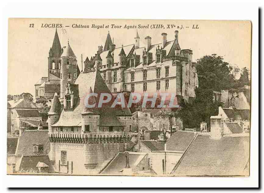 Loches CPA Chateau royal et Tour agnes Sorel (13eme)
