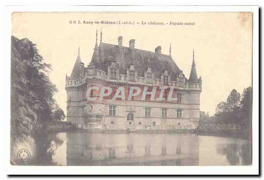 Azay le Rideau CPA Le chateau Facade Ouest