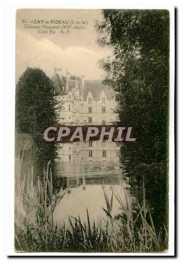 Azay le Rideau CPA Chateau national (16eme)