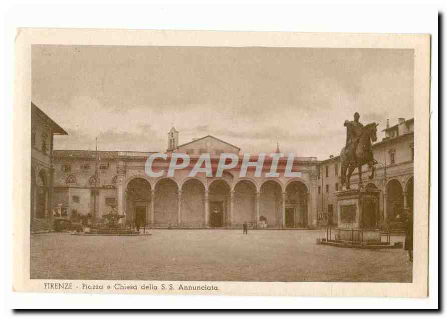 Italie Italia Firenze CPA Piazza e Chiesa della S S Annunciata - Vorderseite