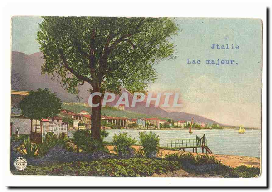 Italie Italia CPA Italie lac majeur