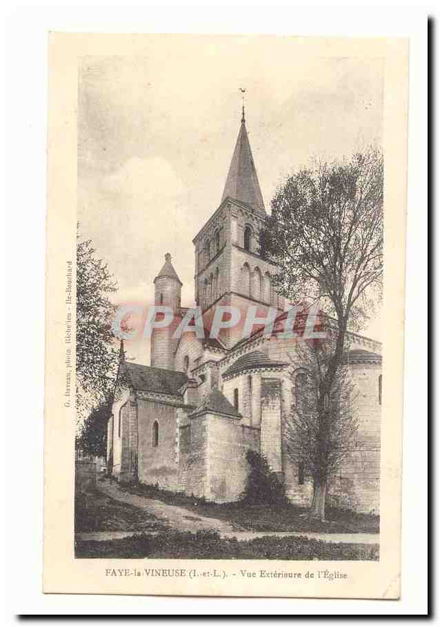 Faye la Vineuse CPA Vue exterieure de l'eglise