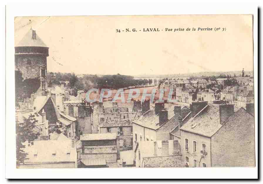 Laval CPA Vue prise de la Perrine