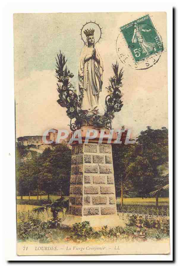 Lourdes CPA La vierge couronnee