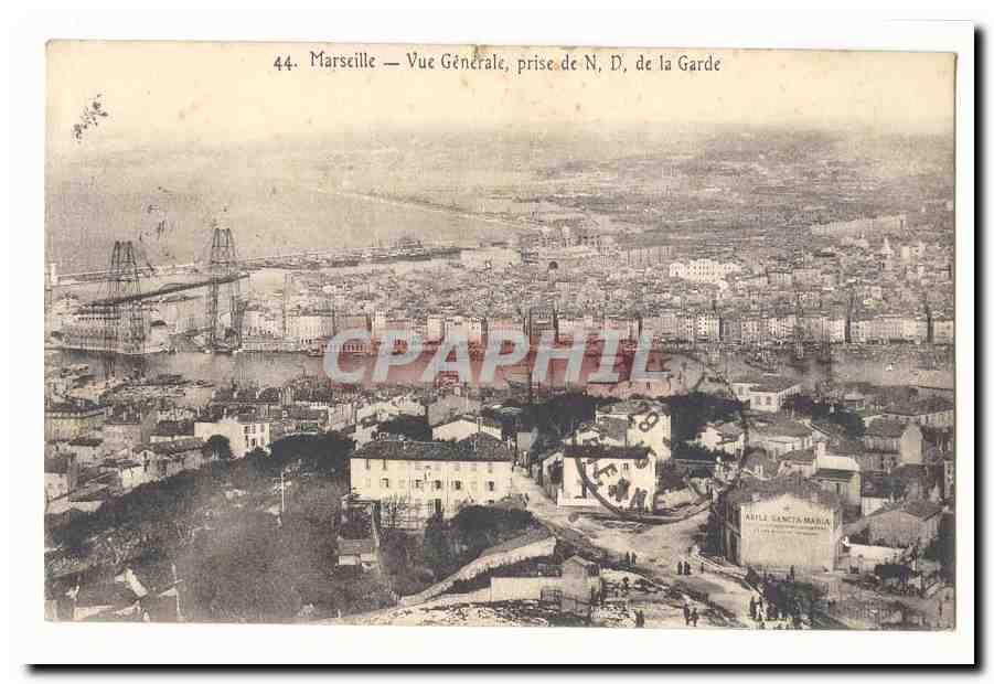 Marseille — Vue Générale, prise de N.D. de la Garde — Éditeur : A. P. L. Santa Maria, n°44