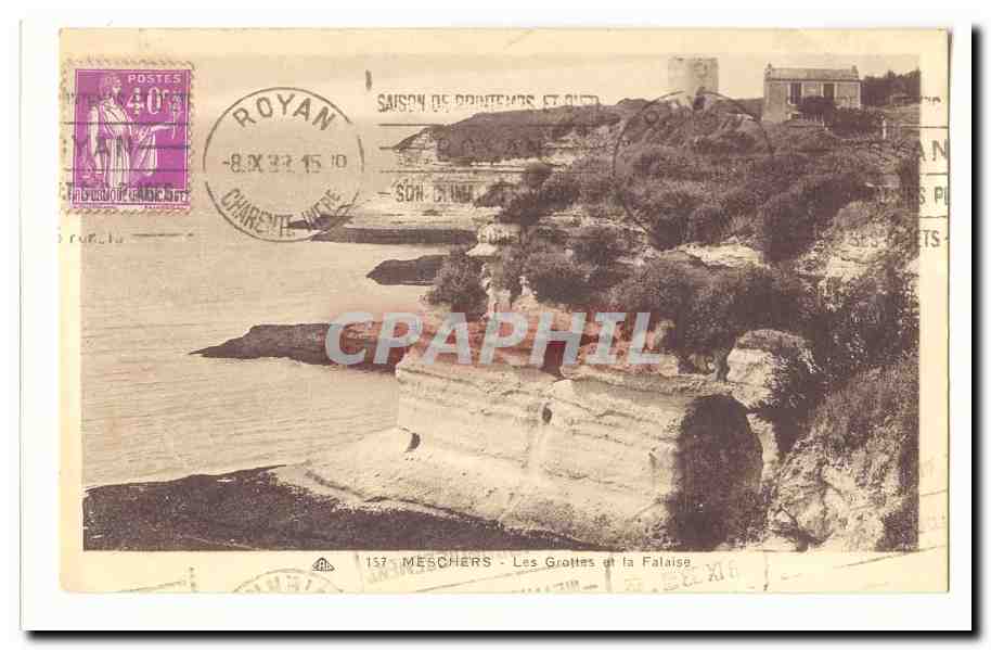 Meschers CPA Les grottes et la falaise