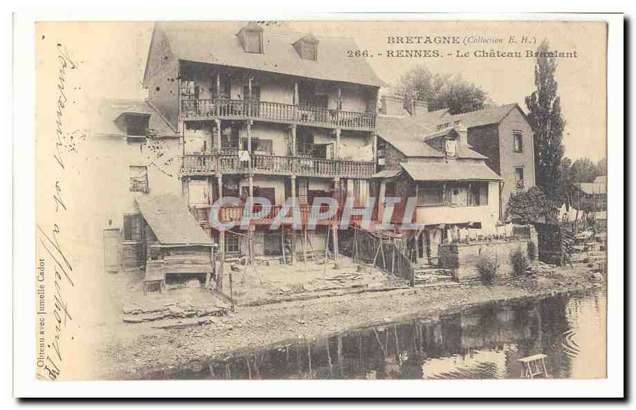 Rennes CPA Le chateau Branlant (carte precurseur)