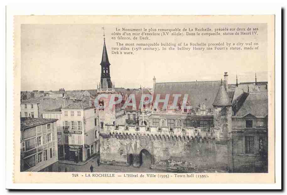 La Rochelle CPA L'hotel de ville (1595)