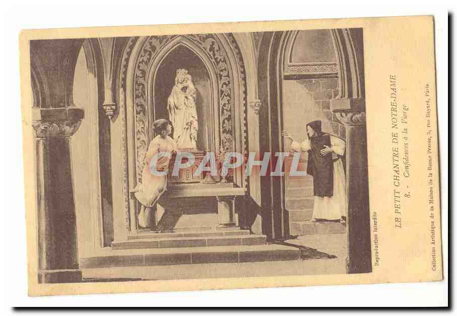 Le petit chantre de Notre Dame CPA Confidences a la Vierge