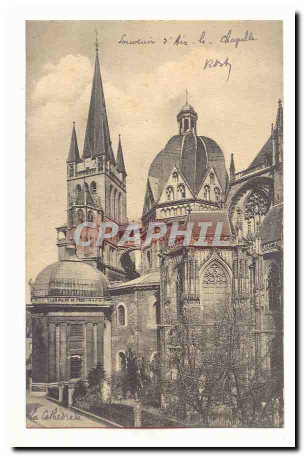 Aachen CPA Souvenir d'Aix la Chapelle
